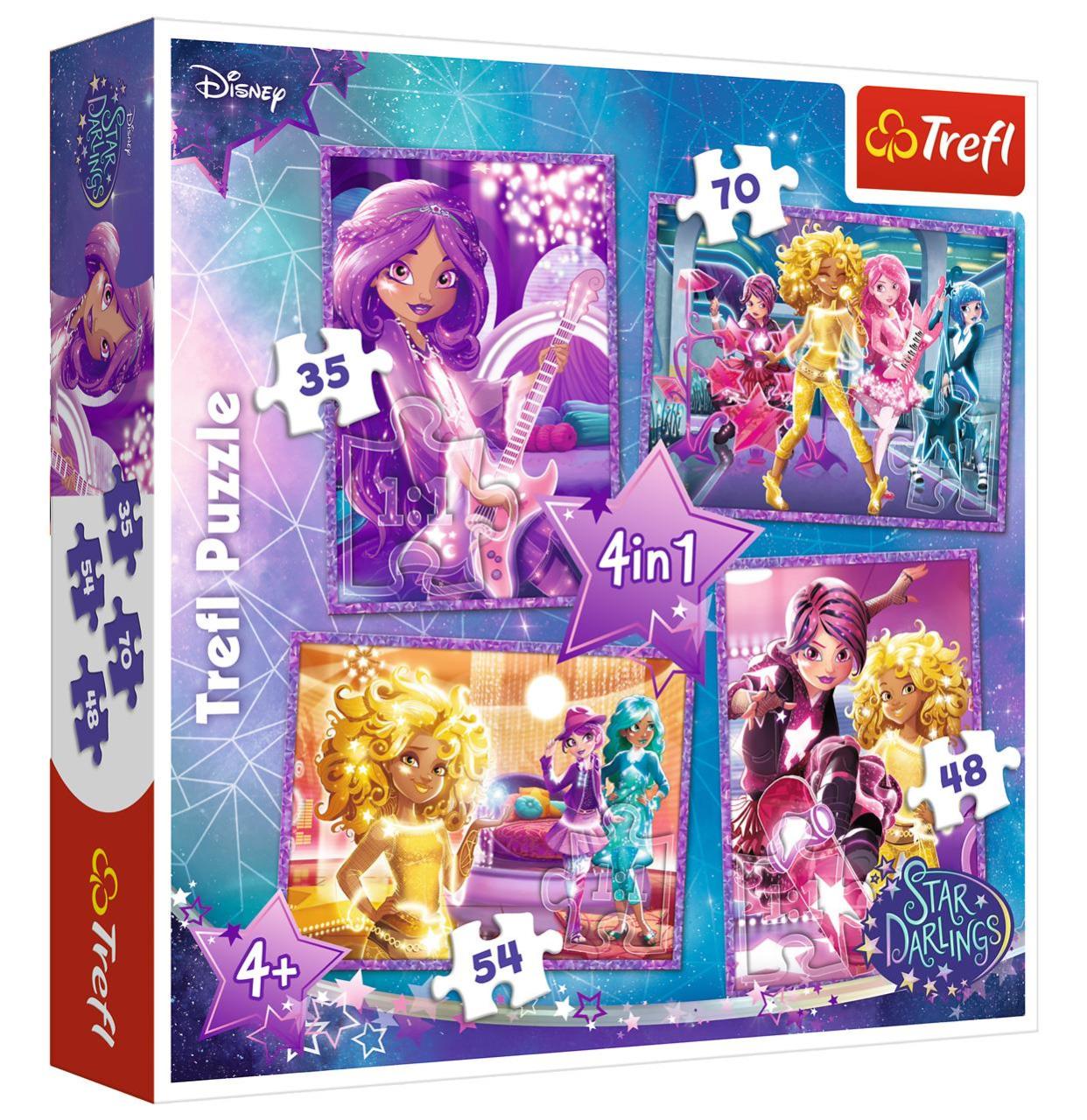 Trefl Puzzle Star Friends 4'lü 35+48+54+70 Parça Yapboz