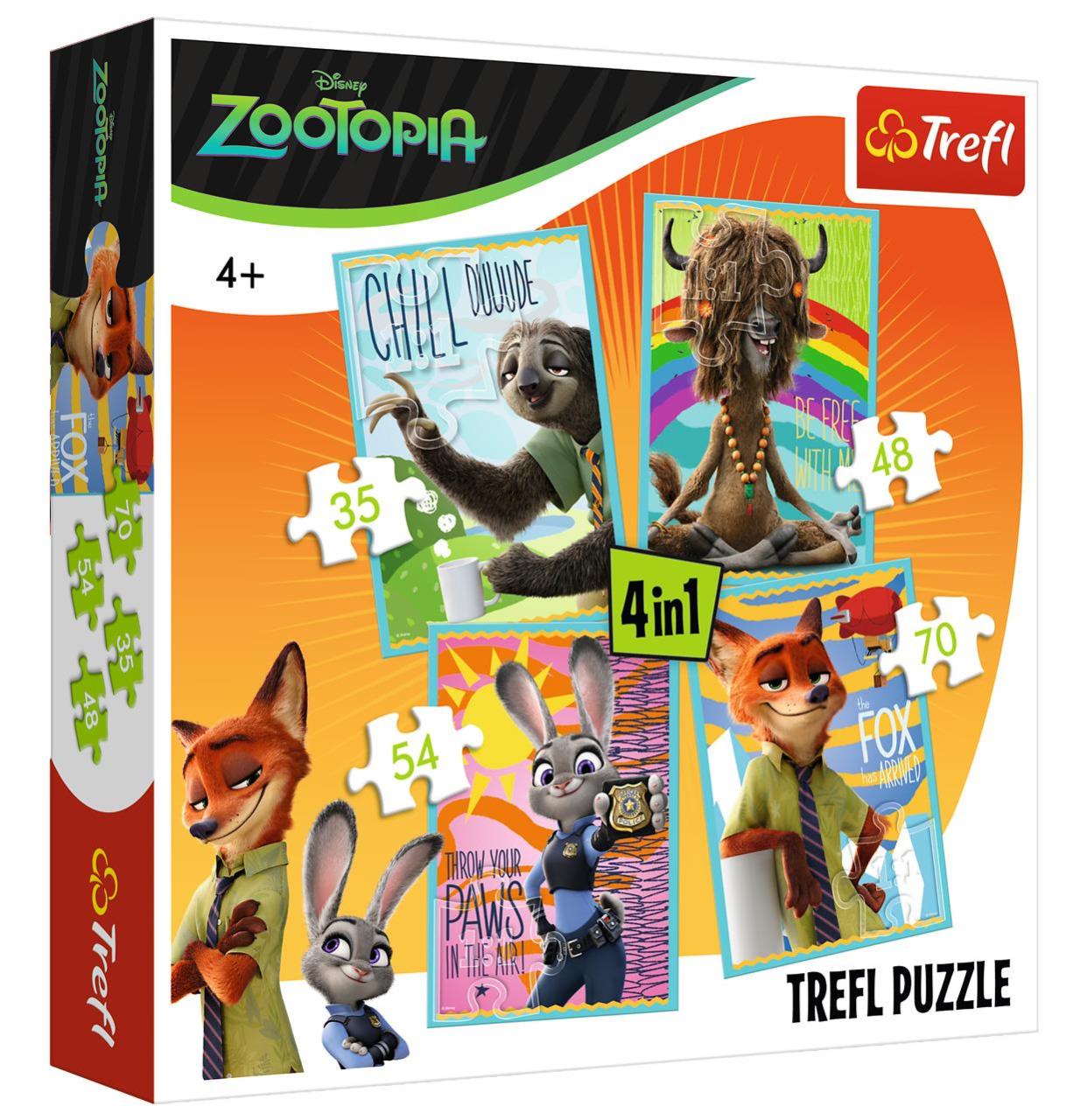 Trefl Puzzle Portraits 4'lü 35+48+54+70 Parça Yapboz