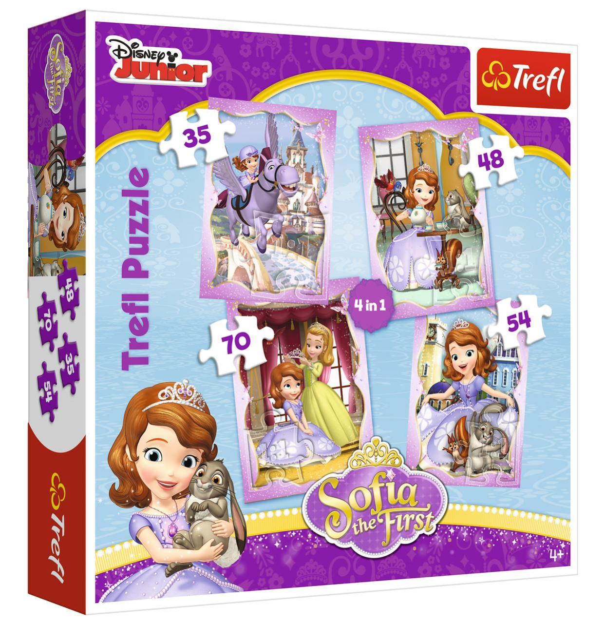 Trefl Puzzle Sofia The First 4'lü 35+48+54+70 Parça Yapboz