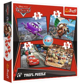 Trefl Puzzle Cars Set Off On A Journey 4'lü 35+48+54+70 Parça Yapboz