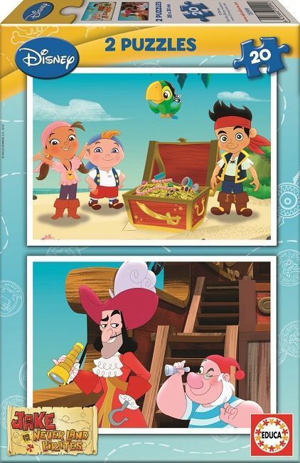 Educa Puzzle Jake And The Neverland Pirates, Disney 2 X 20 Parça