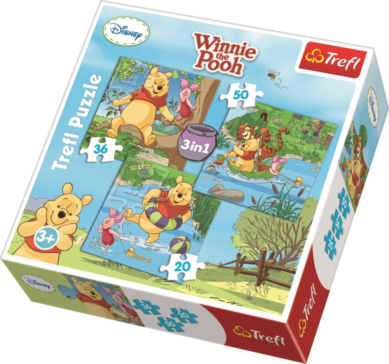 Trefl Puzzle Winnie The Pooh Let's Play 3'lü 20+36+50 Parça Yapboz