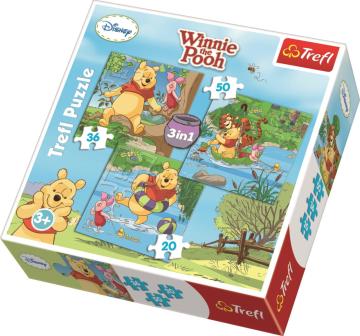 Trefl Puzzle Winnie The Pooh Let's Play 3'lü 20+36+50 Parça Yapboz