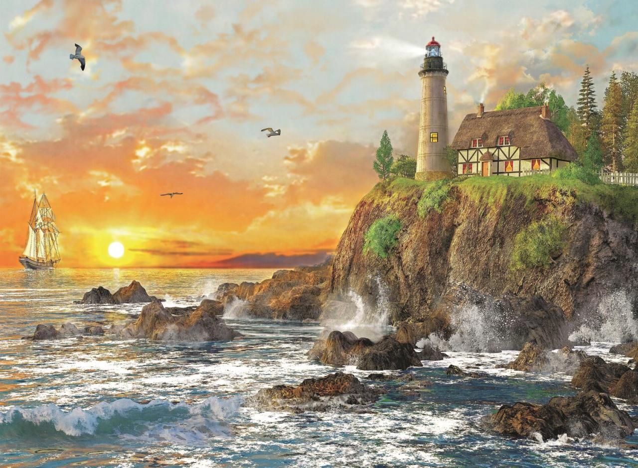 Trefl Puzzle Sunset By The Rocky Coast 3000 Parça Puzzle