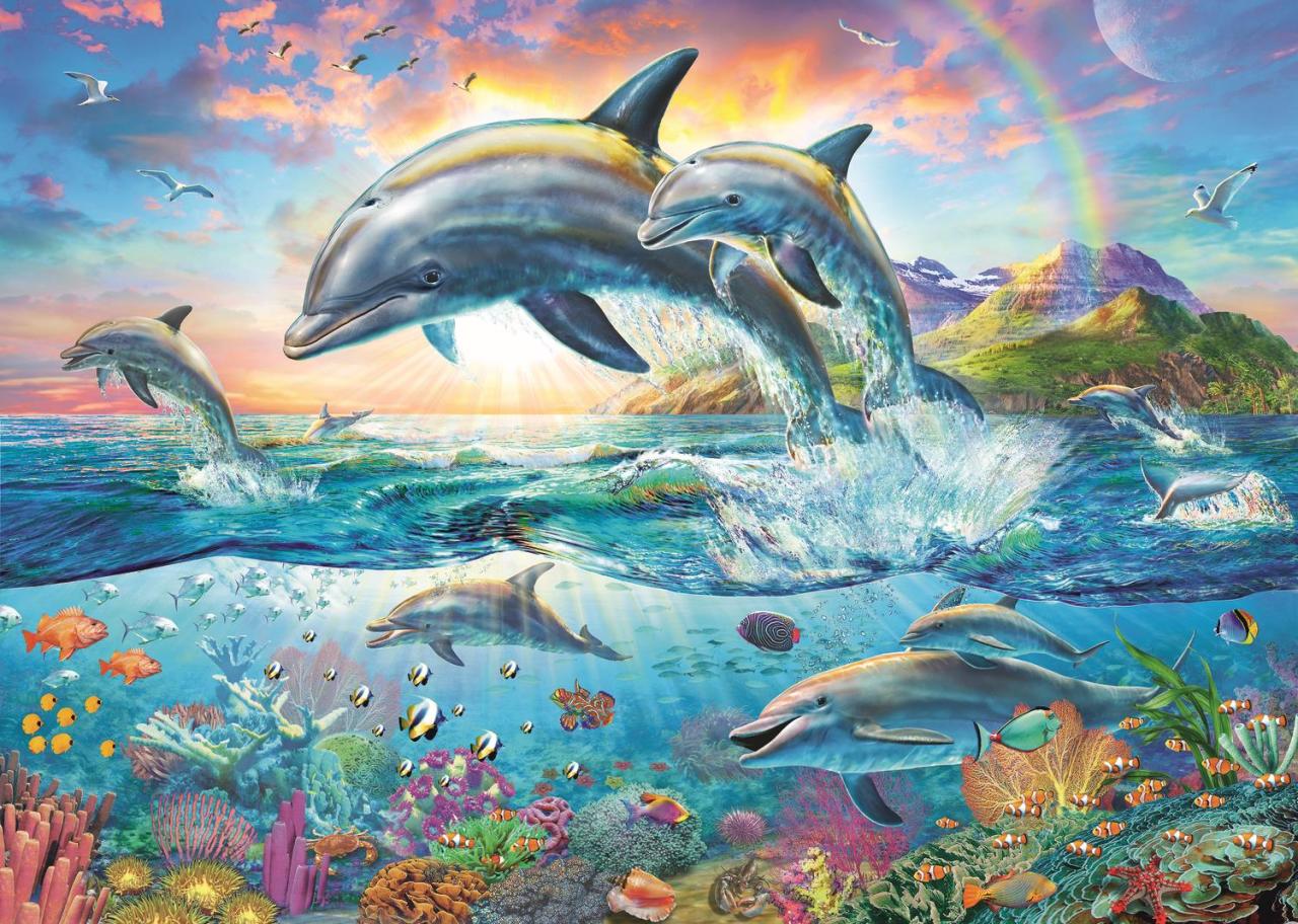 Trefl Puzzle Happy Dolphins 2000 Parça Puzzle