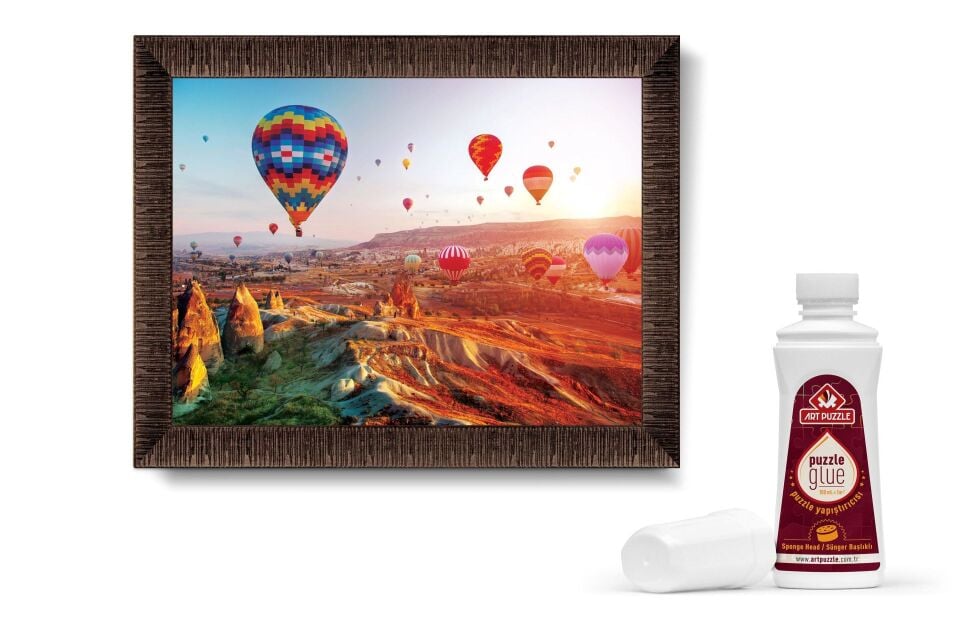 Art Puzzle Kapadokya'Nın Son Işıkları 1000 Parça Çerçeveli Puzzle
