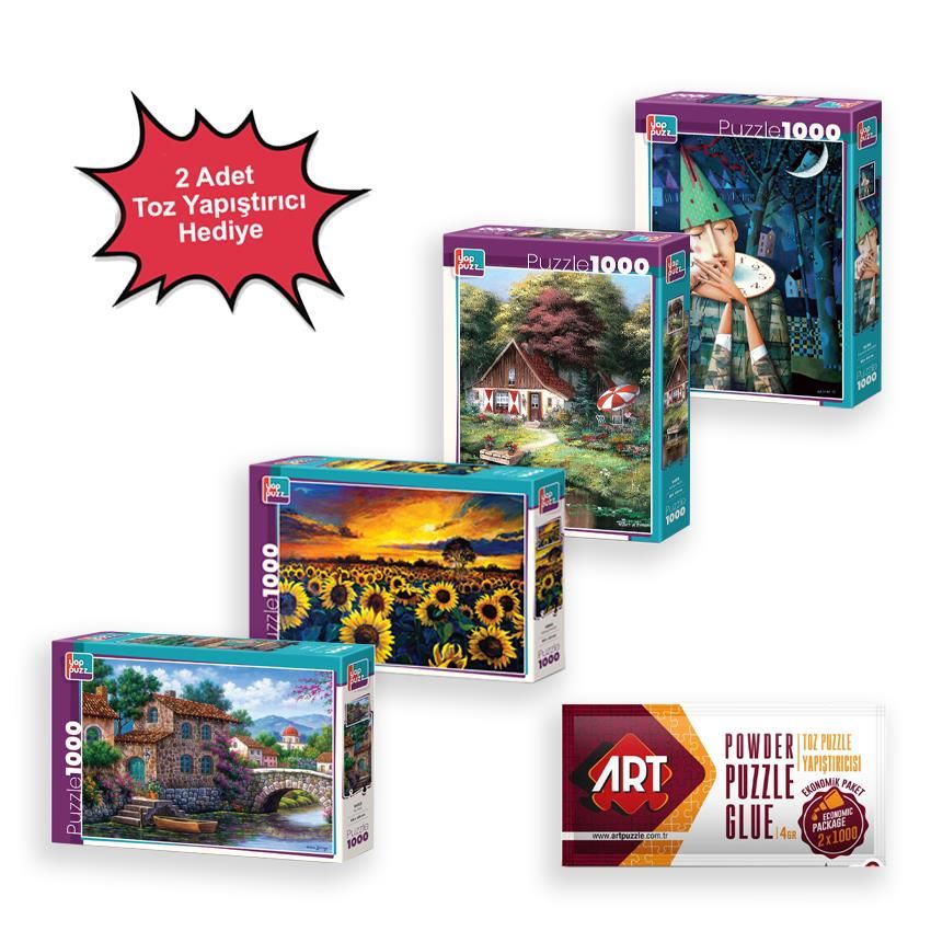 Yappuzz 4'lü 1000 Parça Puzzle